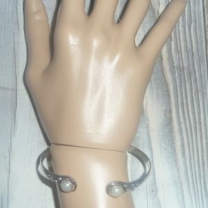 Women Silver Cuff Bracelet Bangle Jewelry